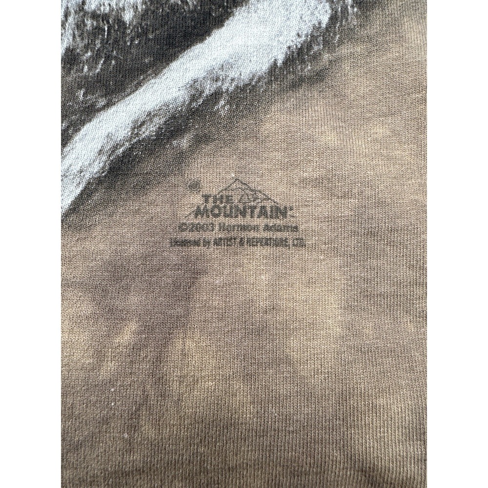 Vintage The Mountain Wolf Native American Tie Dye T Shirt Brown Graphic Mens L - Picture 5 of 10